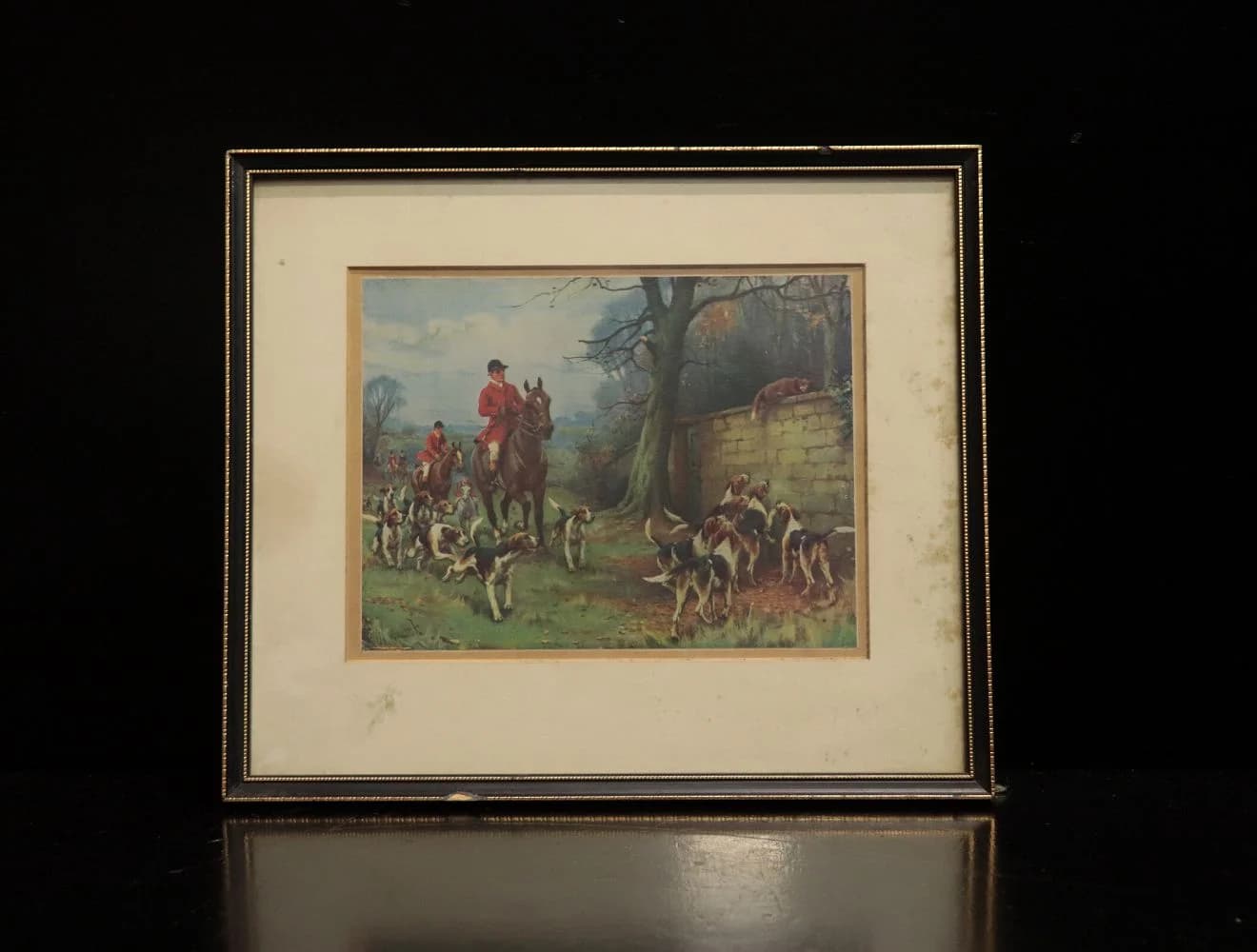 プリント|1930年代 木立を抜ける猟犬の群れ 31×26.5cm