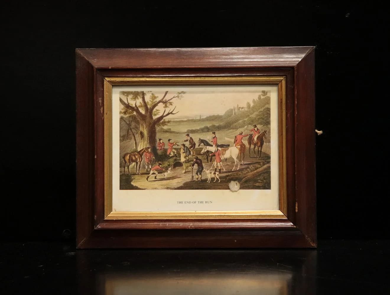 プリント|1930年代 大木の下に集う狩猟隊 27.5×23cm