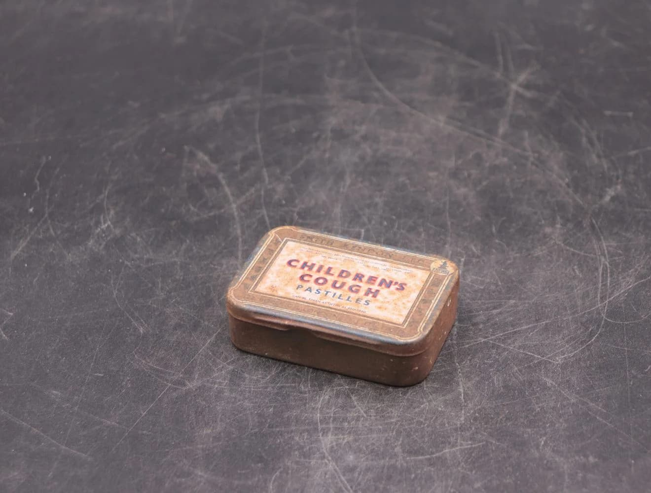 ティン缶|ブリキ・1930年代 CHILDREN’S COUGH のトローチ缶 8cm