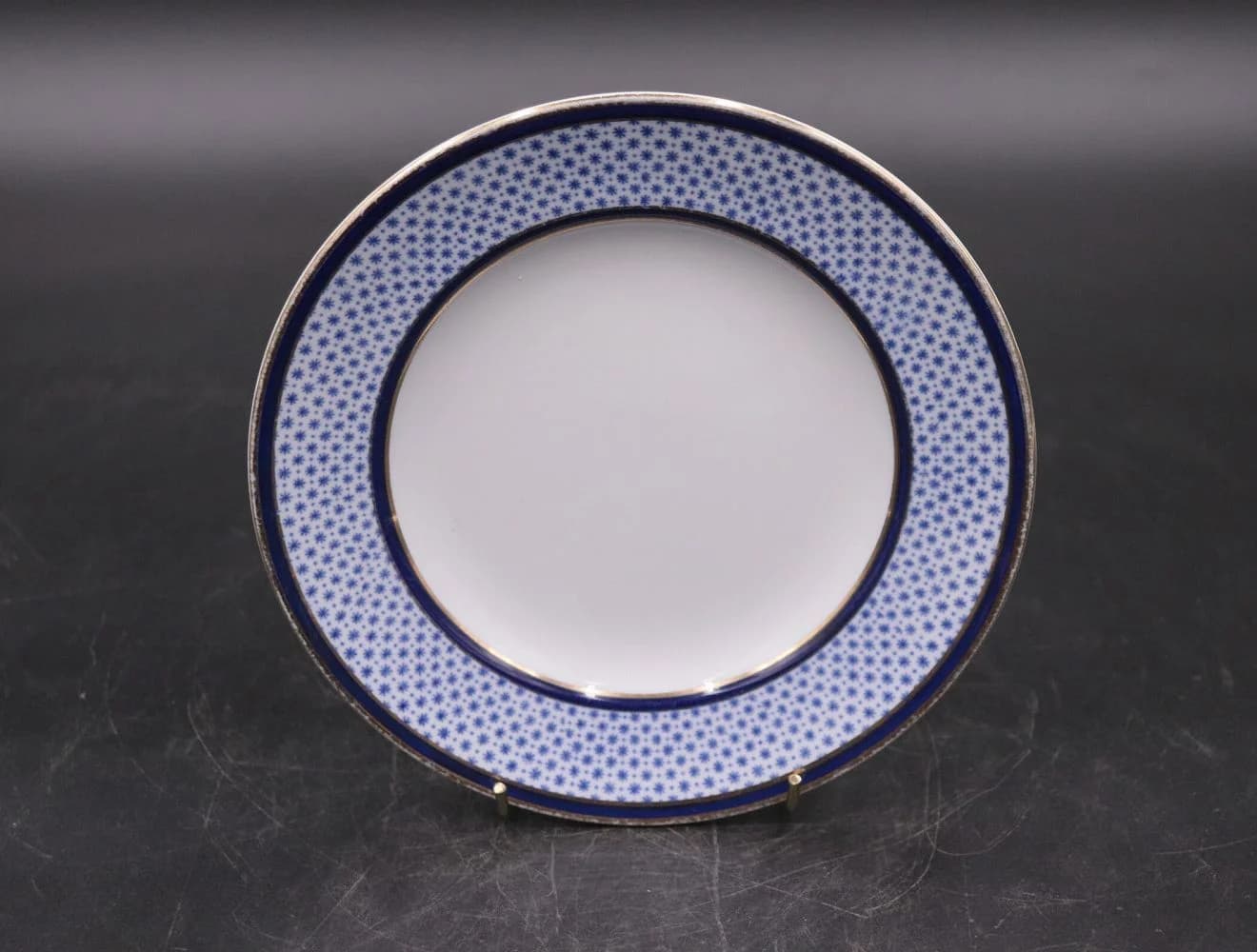 プレート｜ロイヤルブルーと金縁 20cm Spode（スポード）