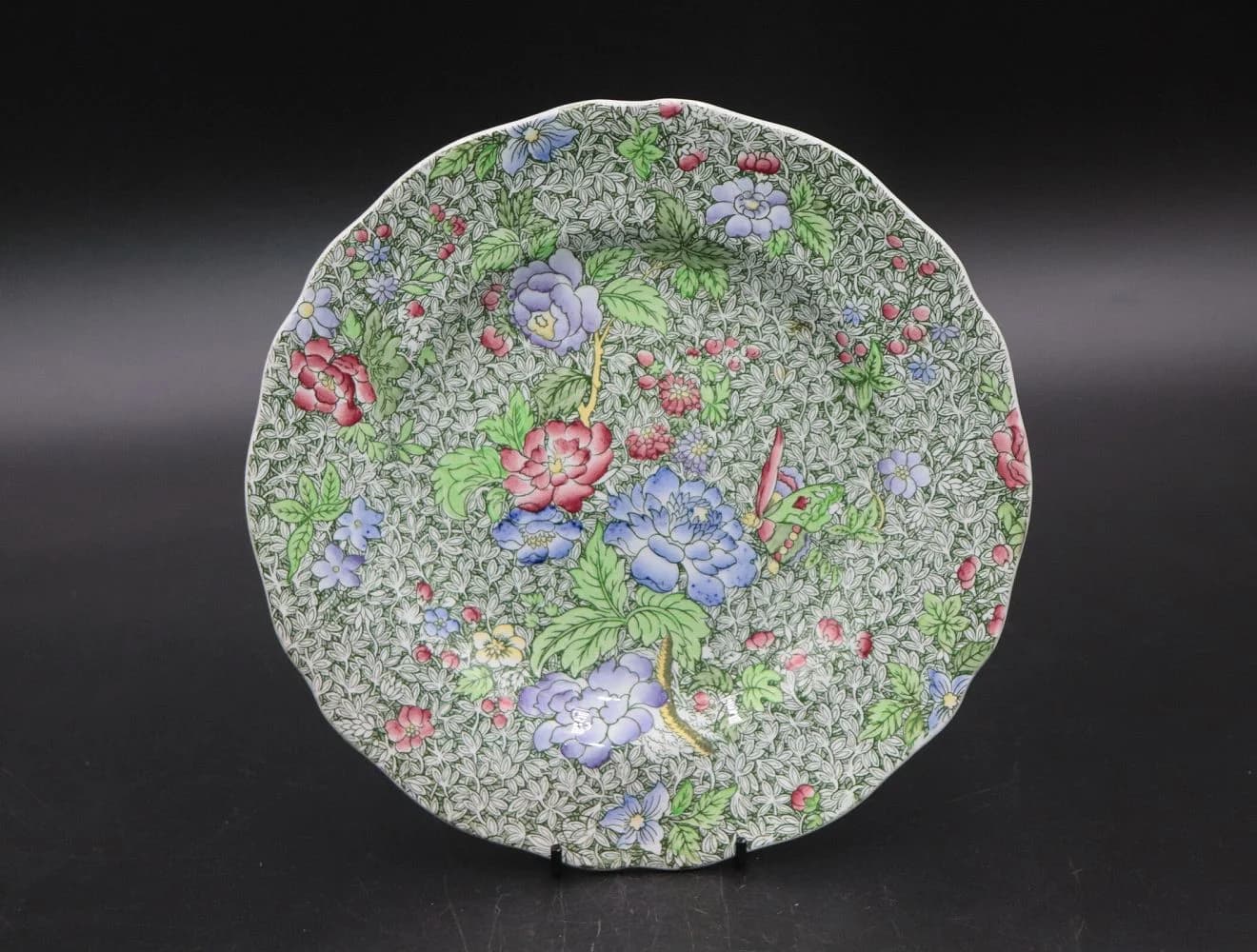 プレート｜花模様の彩色 22.5cm Spode（スポード）