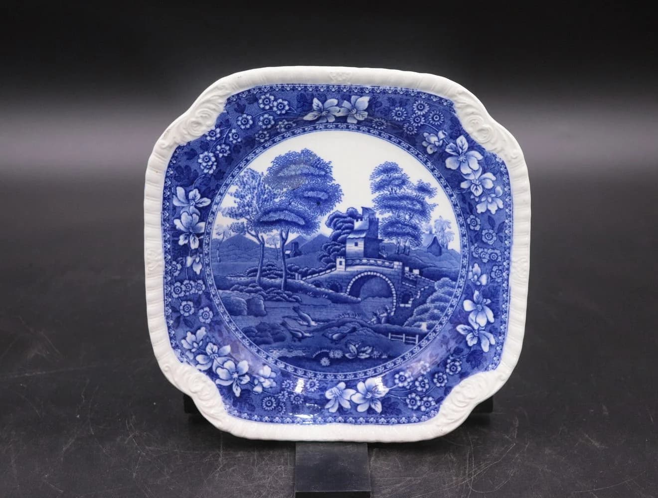 スクエアプレート｜ブルータワー 22cm Spode（スポード）