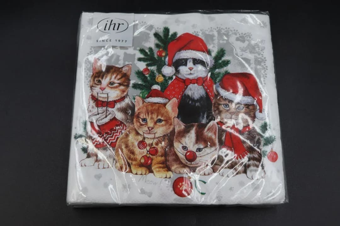 ペーパーナプキン｜クリスマスキャット ihr