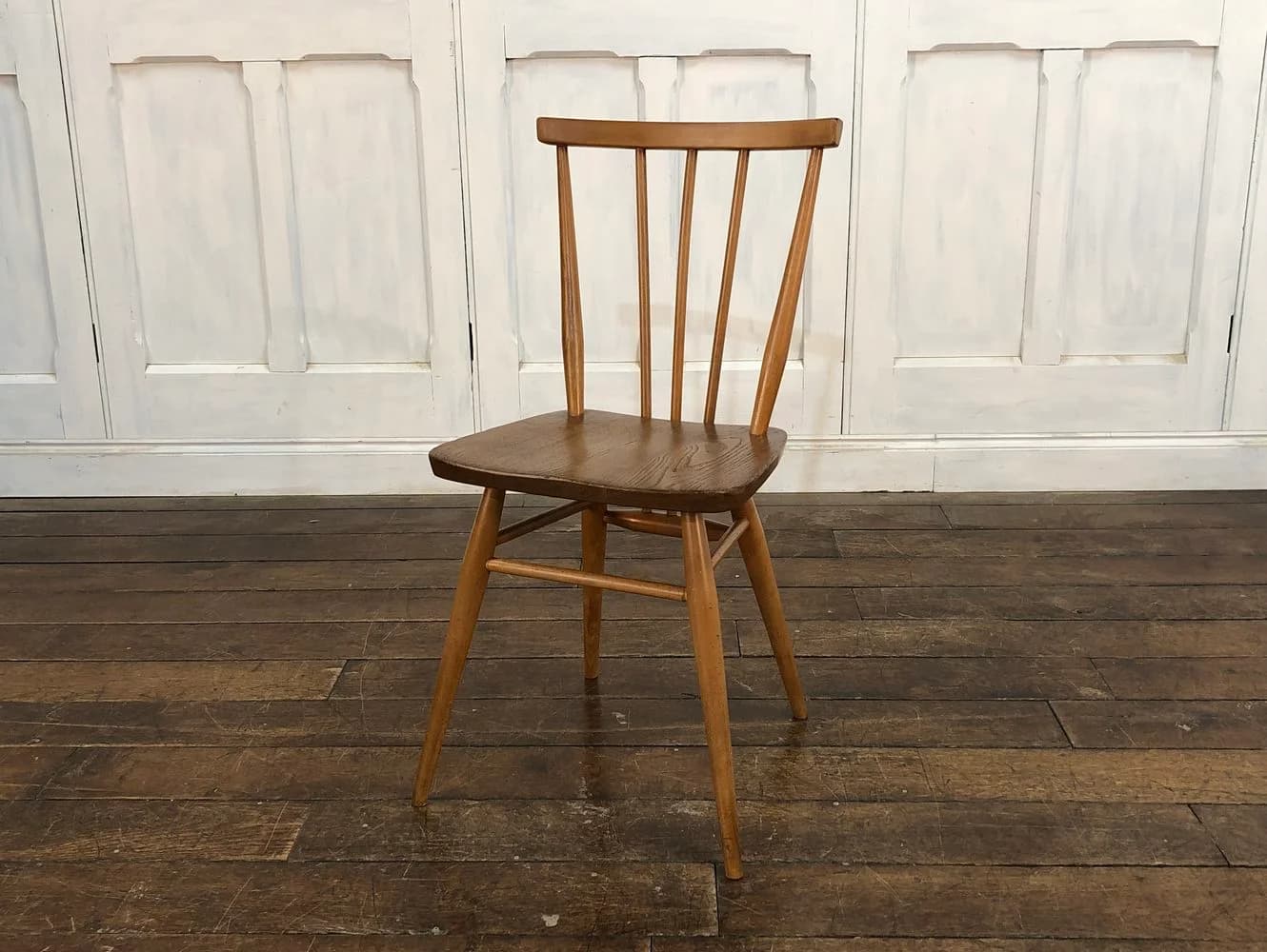 スティックバックチェア|ブナ・エルム材・1960年代 背が抜けたダイニングチェア ERCOL(アーコール)