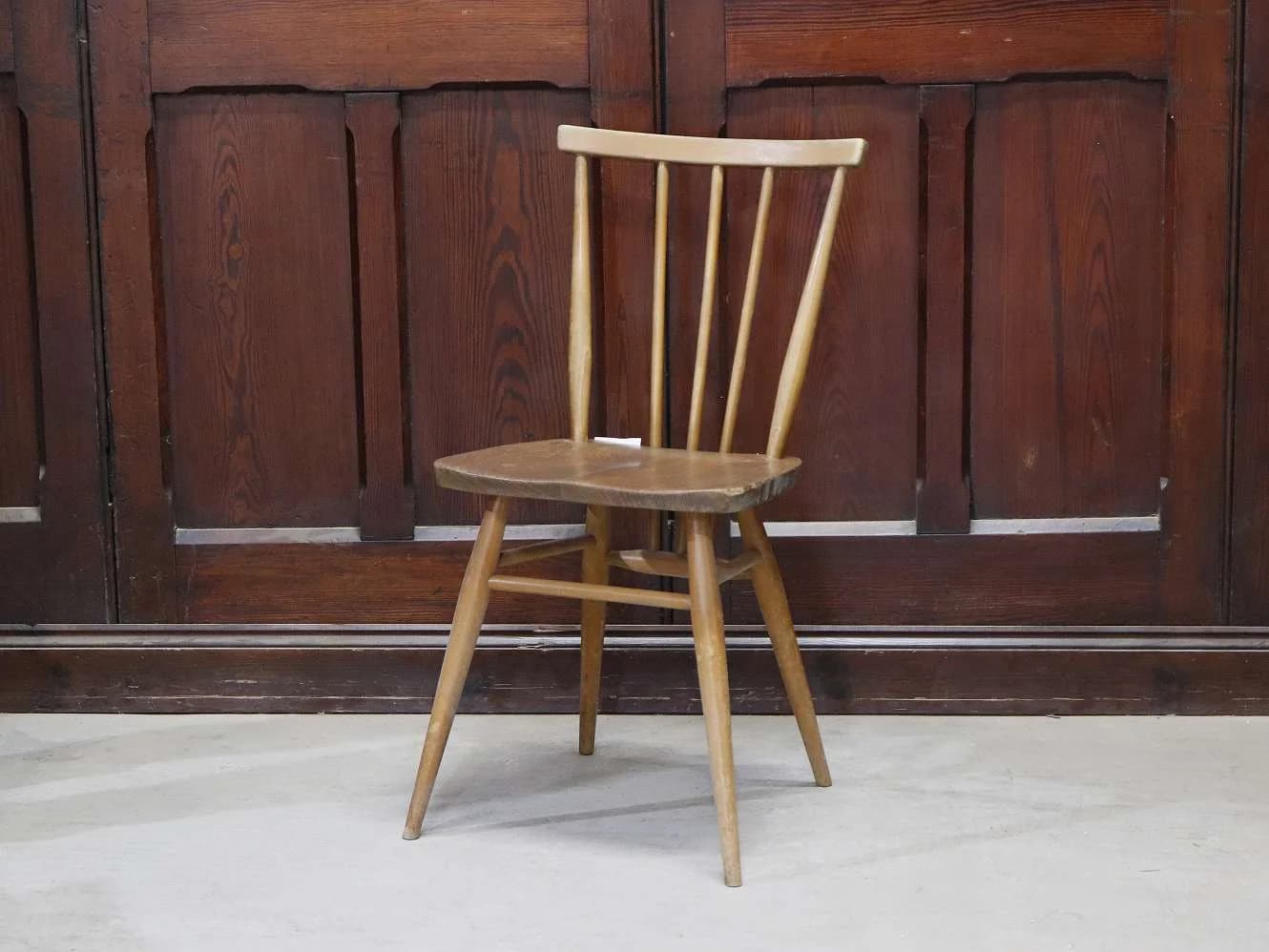 スティックバックチェア｜ブナ・エルム材・1960年代 背が抜けたダイニングチェア ERCOL（アーコール）