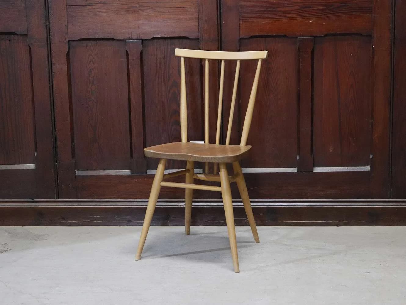 スティックバックチェア|ブナ・エルム材・1960年代 背が抜けたダイニングチェア ERCOL(アーコール)