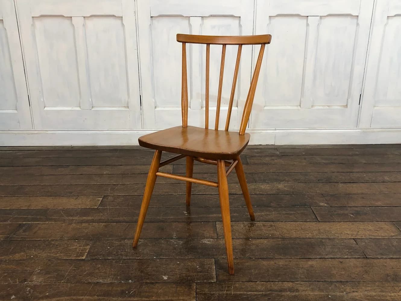 スティックバックチェア｜ブナ・エルム材・1960年代 飴色のエルム座面 ERCOL（アーコール）
