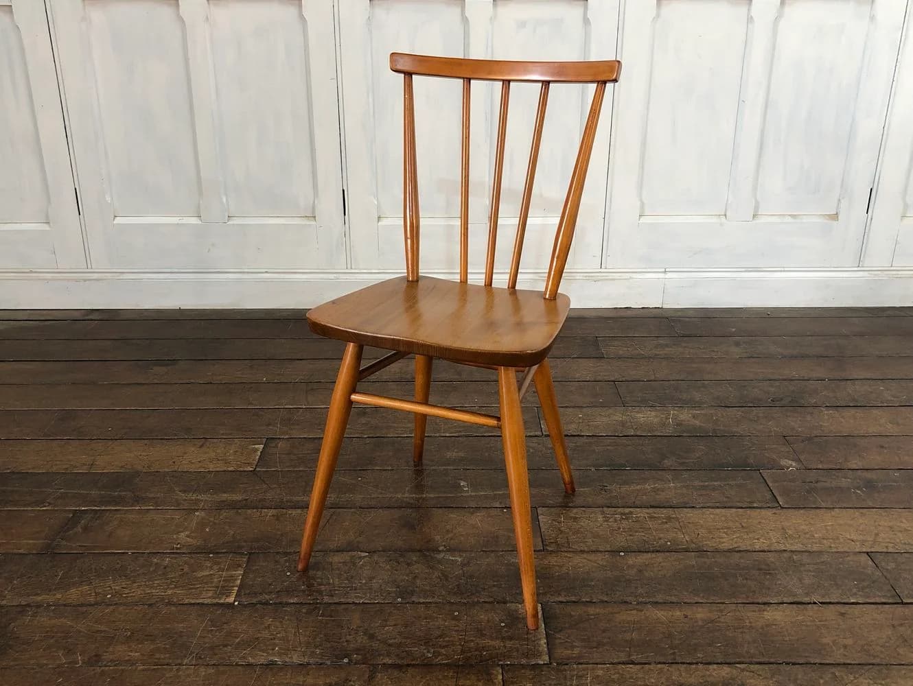 スティックバックチェア｜ブナ・エルム材・1960年代 飴色のエルム座面 ERCOL（アーコール）