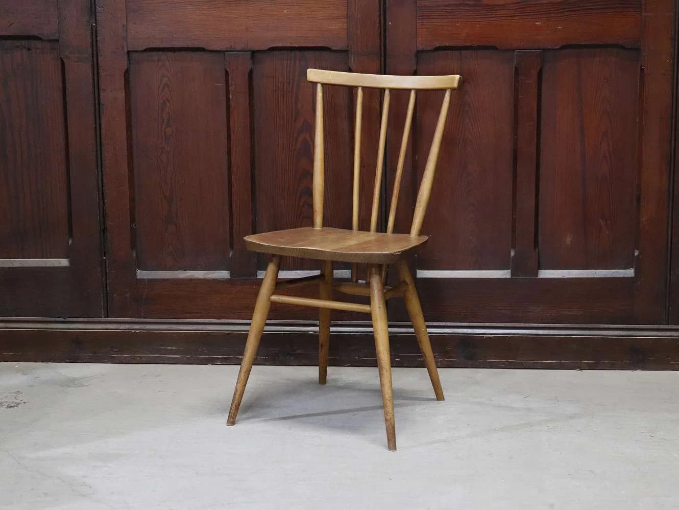 スティックバックチェア|ブナ・エルム材・1960年代 背が抜けたダイニングチェア ERCOL(アーコール)