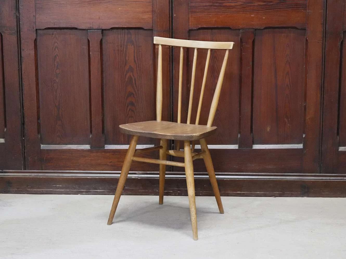 スティックバックチェア|ブナ・エルム材・1960年代 背が抜けたダイニングチェア ERCOL(アーコール)