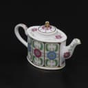 ミニティーポット｜筒形に色鮮やかな花 Spode（スポード）