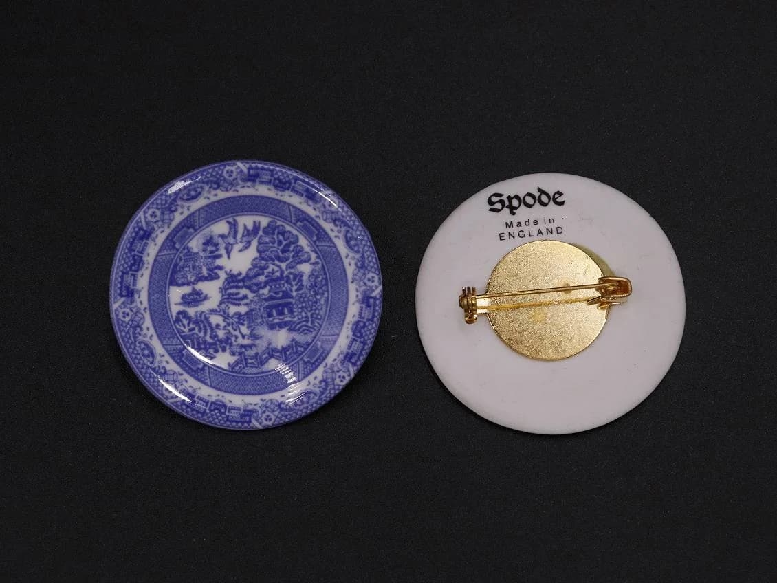 ブローチ|ウィローパターンのプレート Spode(スポード)