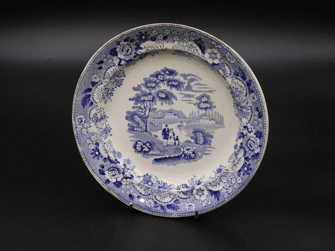 プレート｜1850年代 英国ファミリーとシノワズリ 23cm