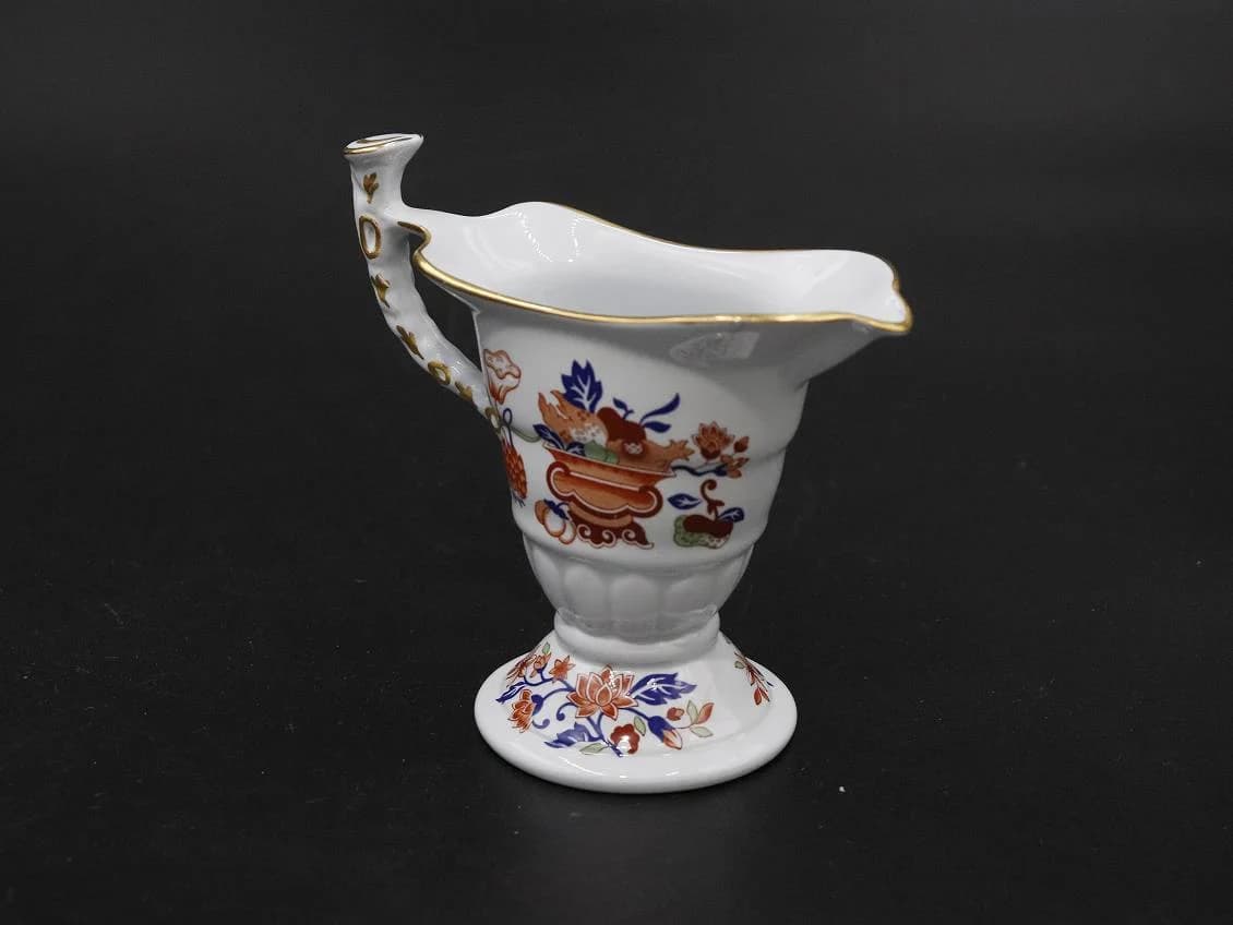 ミルクジャグ｜オリエンタルな橙と青 Spode（スポード）