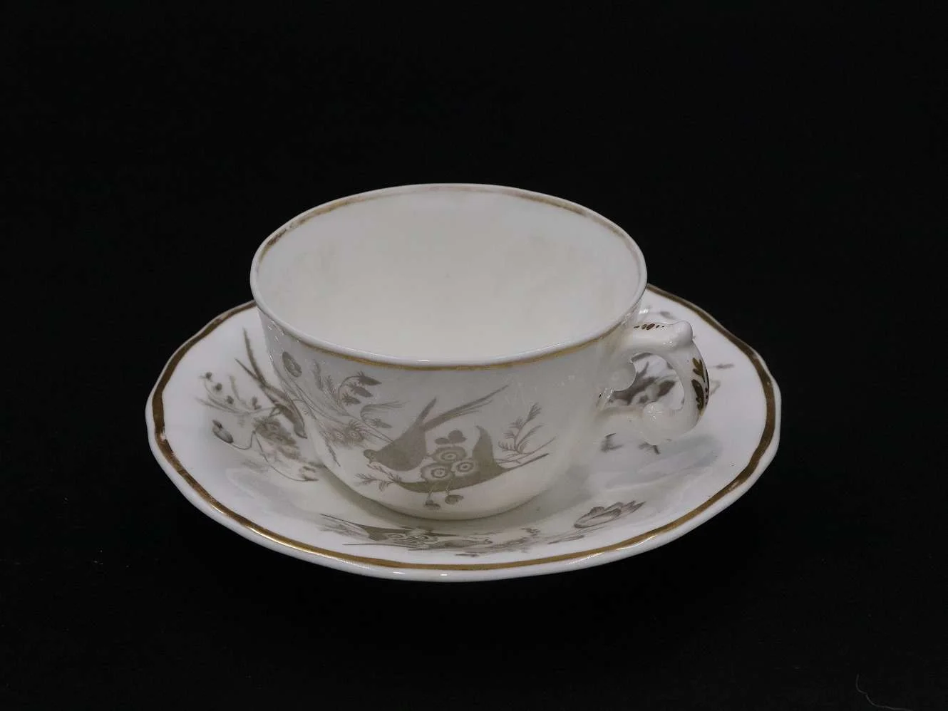カップ&ソーサー|1830年代 草花と鳥 Spode(スポード)