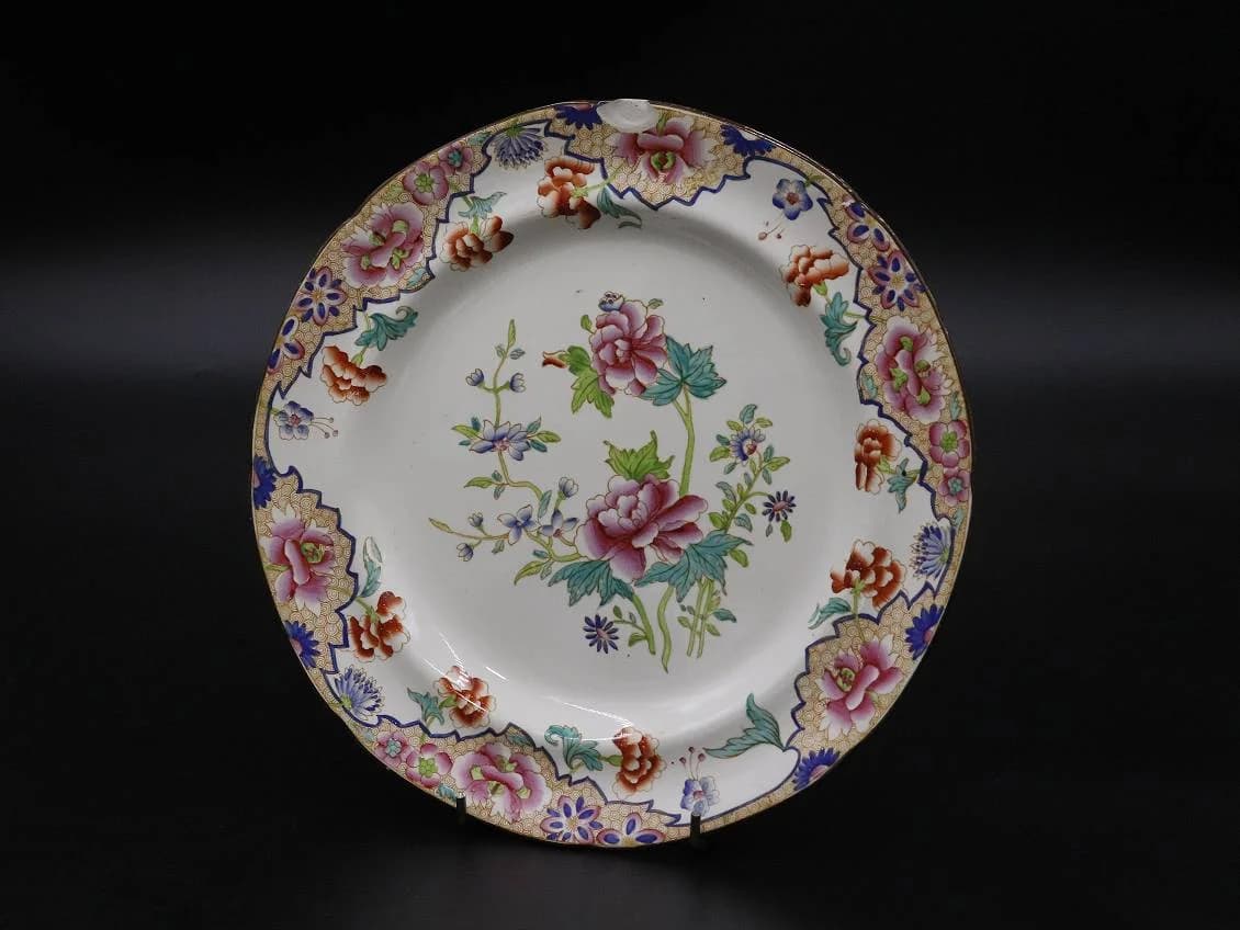 プレート｜1820年代 オリエンタルな花文 Spode（スポード）