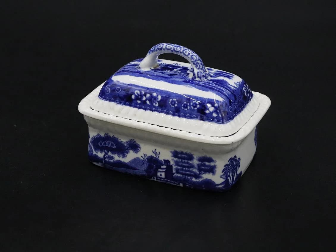 ソープディッシュ｜1920年代 タワーシリーズのブルー Spode（スポード）