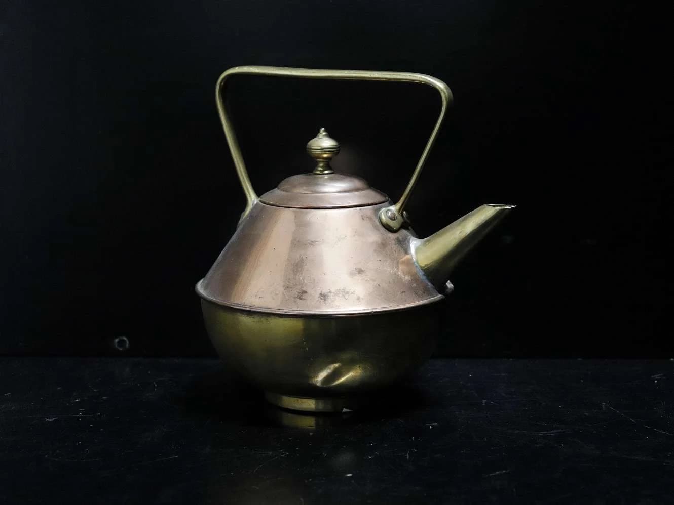 コッパーケトル｜銅・1920年代 真鍮との組み合わせ 20cm