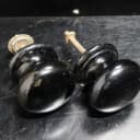 ドアノブ ペア｜1920年代 黒く艶のある丸ノブ 7.5cm