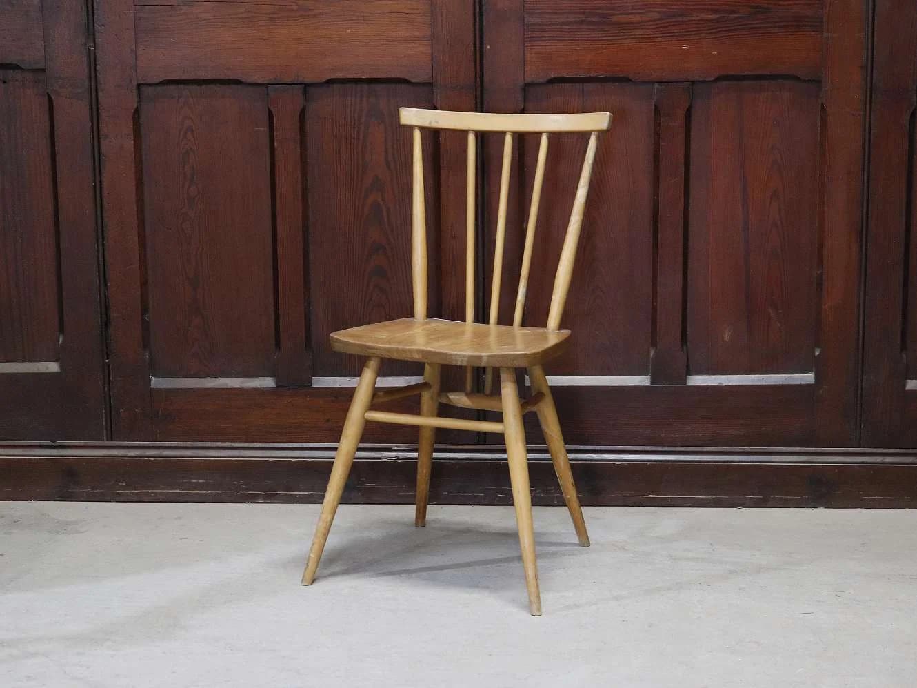スティックバックチェア|ブナ・エルム材・1960年代 背が抜けたダイニングチェア ERCOL(アーコール)