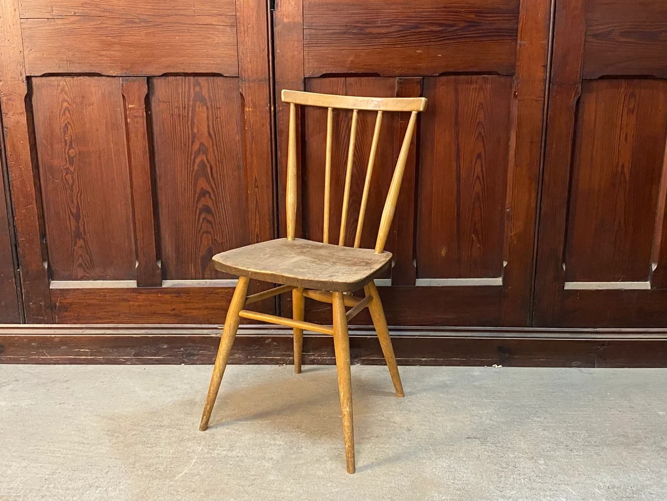 スティックバックチェア｜ブナ・エルム材・1960年代 背が抜けたダイニングチェア ERCOL（アーコール）