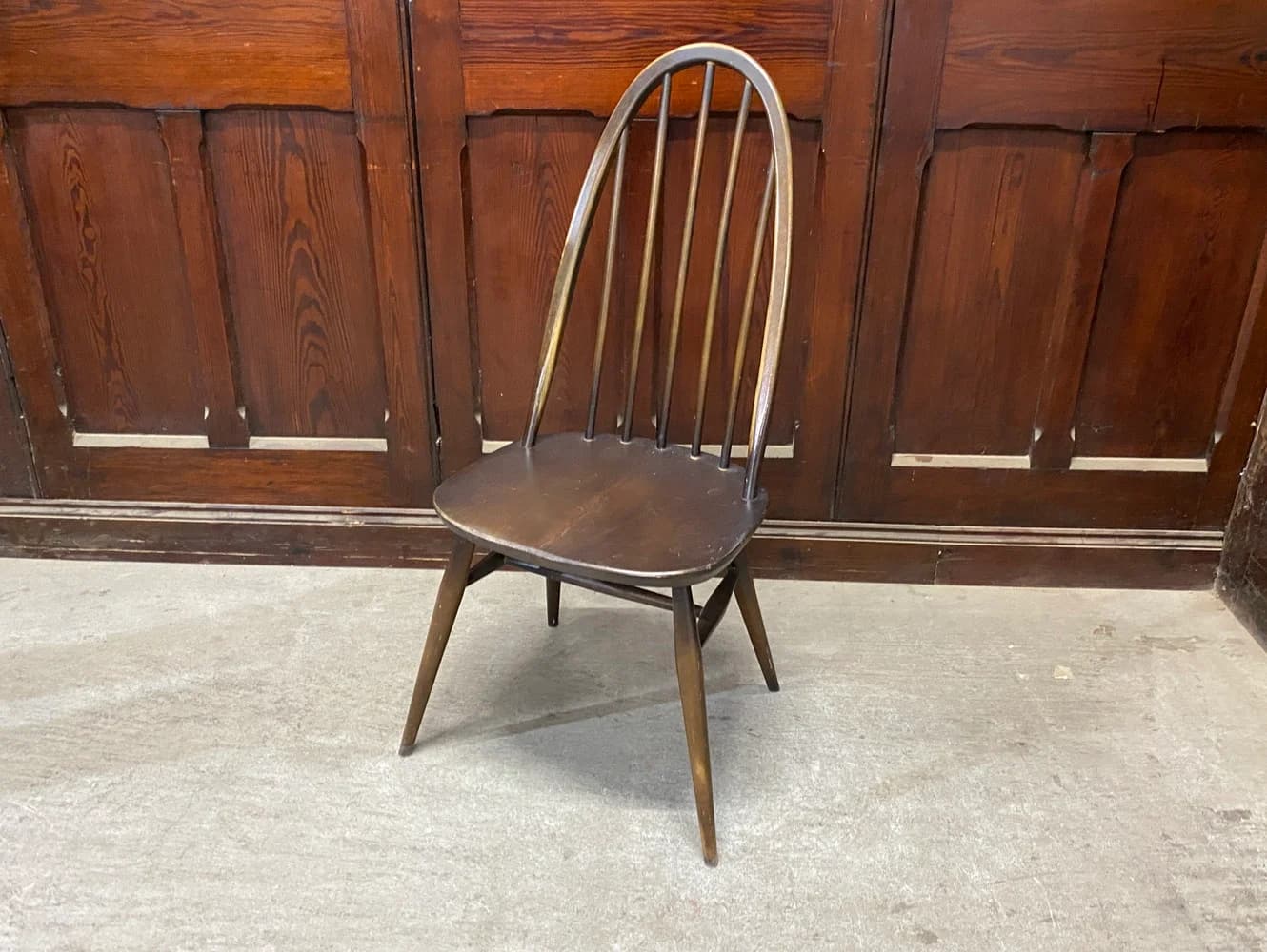 クエーカーチェア|ビーチ材・エルム材・1960年代 幅広座面のダイニングチェア ERCOL(アーコール)
