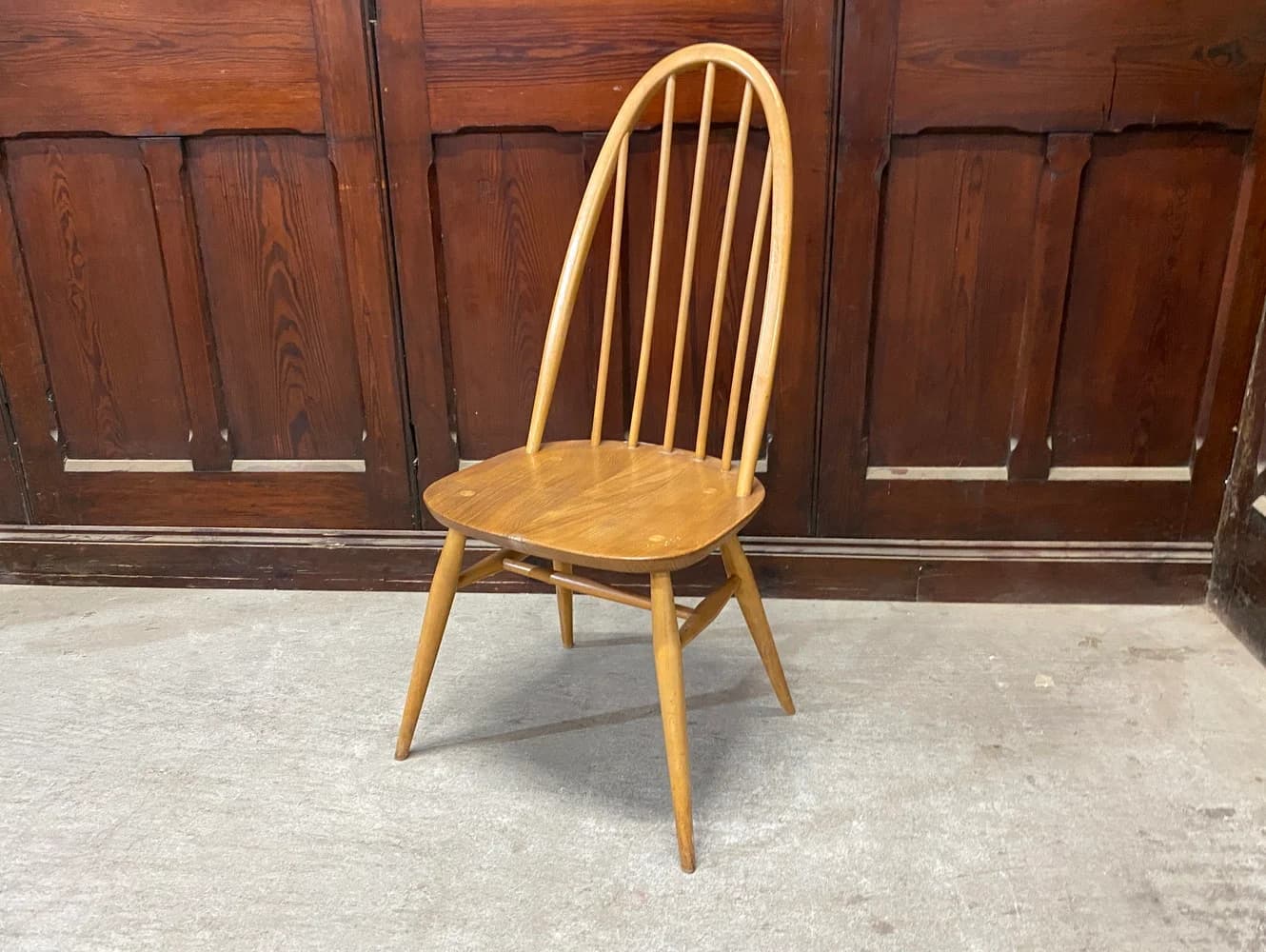 クエーカーチェア｜ビーチ材・エルム材・1960年代 ハイバックのウィンザーチェア ERCOL（アーコール）