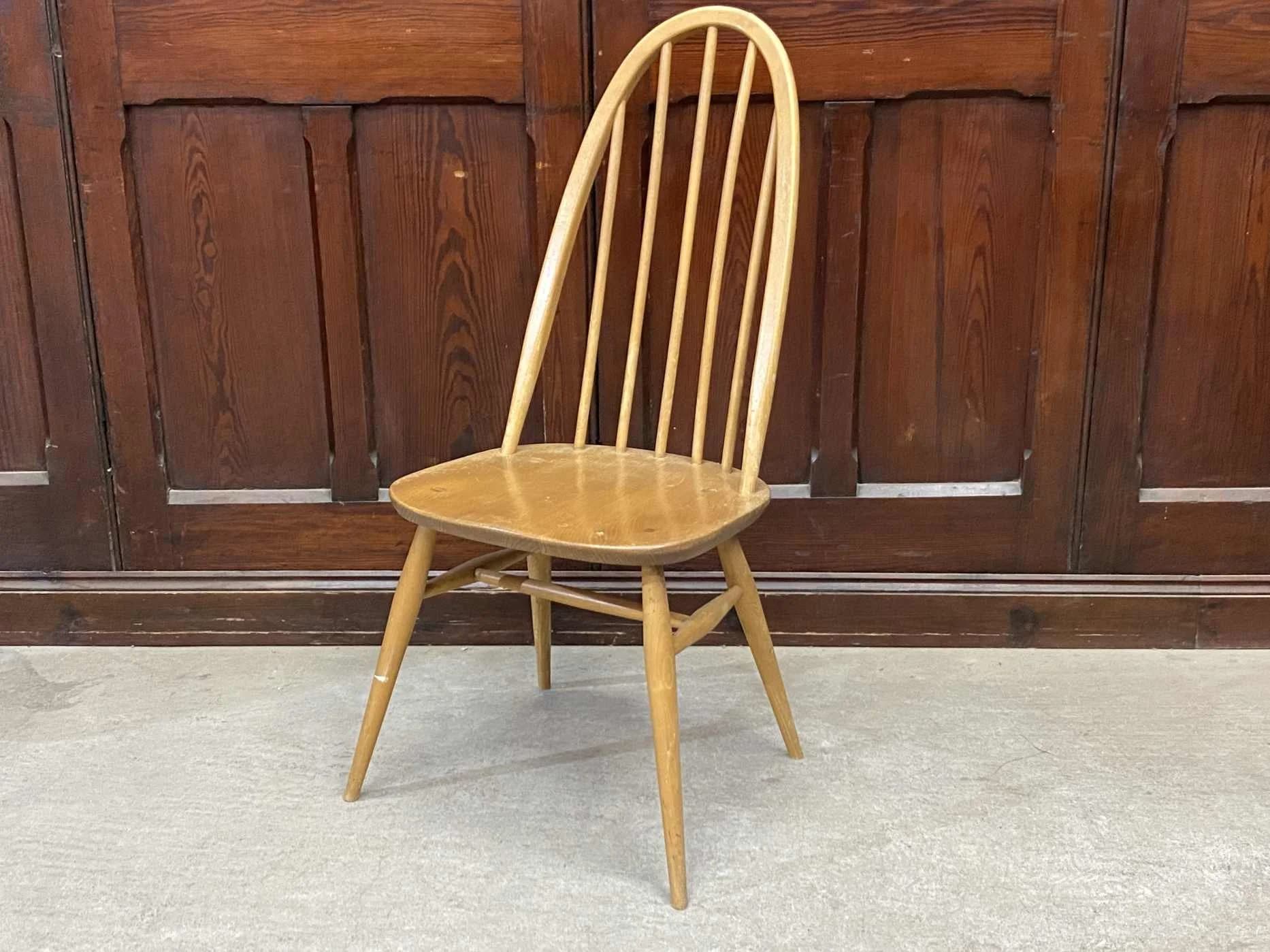 クエーカーチェア|ビーチ材・エルム材・1960年代 ハイバックのウィンザーチェア ERCOL(アーコール)