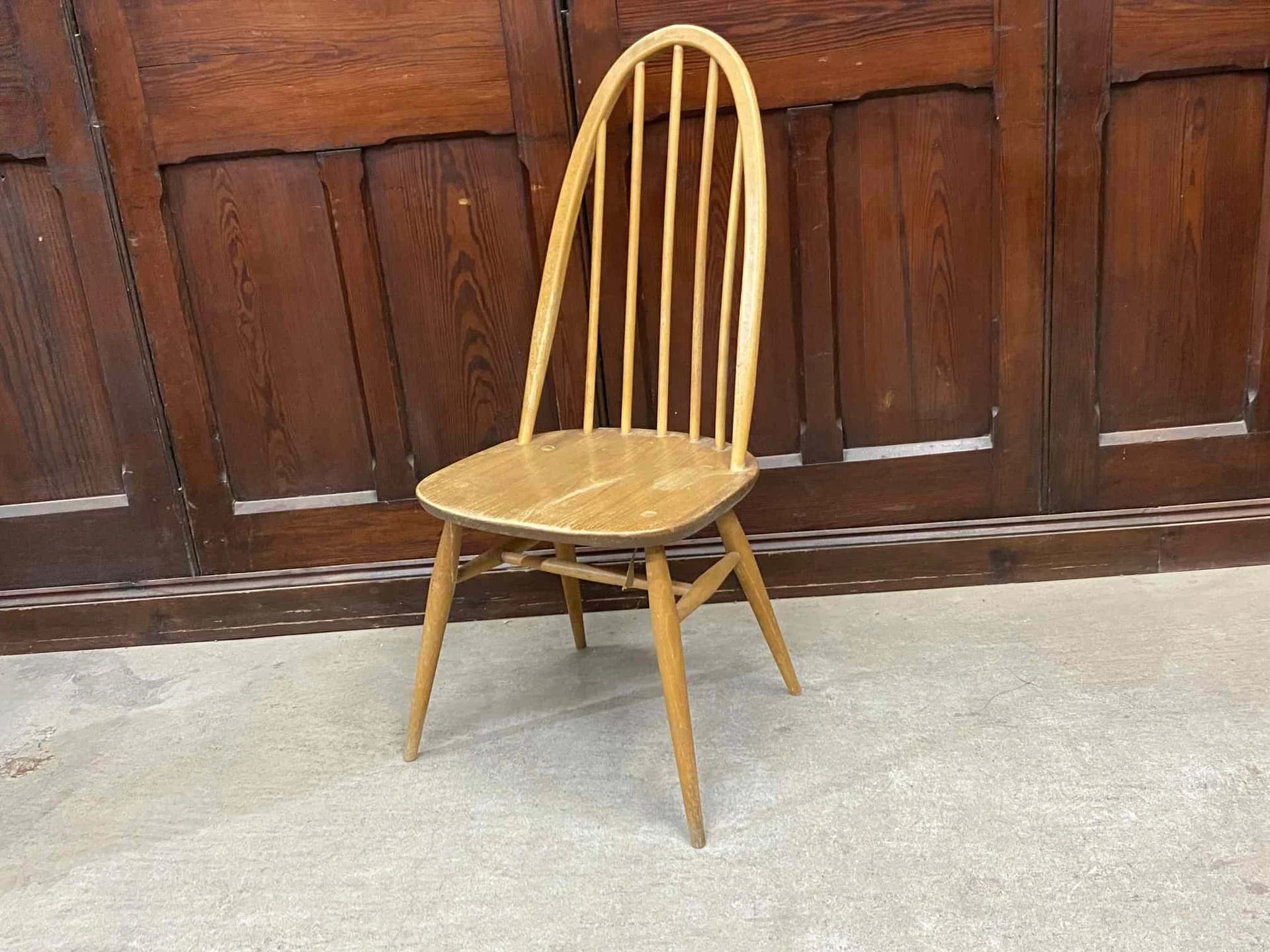 クエーカーチェア｜ビーチ材・エルム材・1960年代 背もたれ美しいウィンザー様式 ERCOL（アーコール）