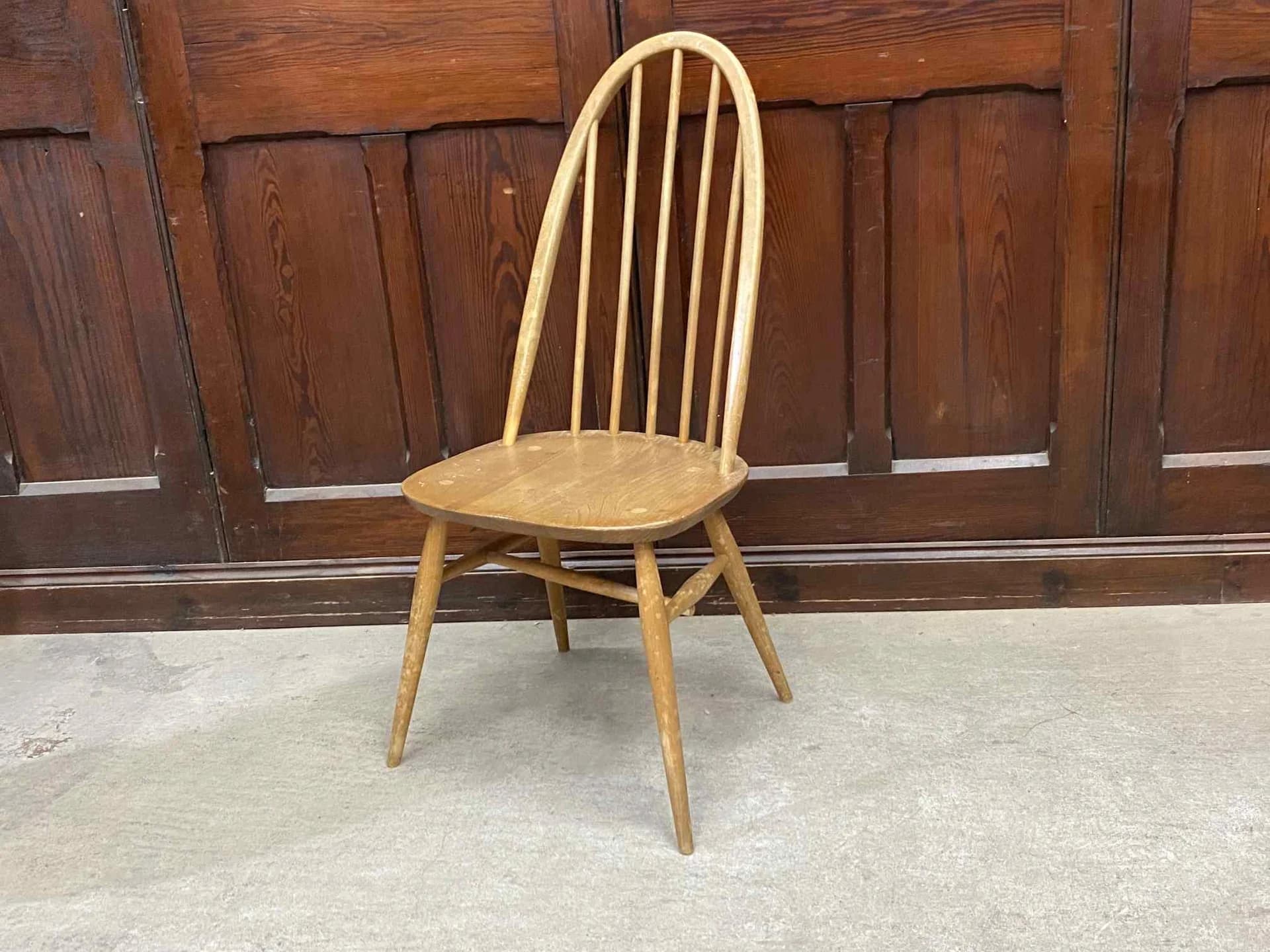 クエーカーチェア｜ビーチ材・エルム材・1960年代 ハイバックのウィンザーチェア ERCOL（アーコール）