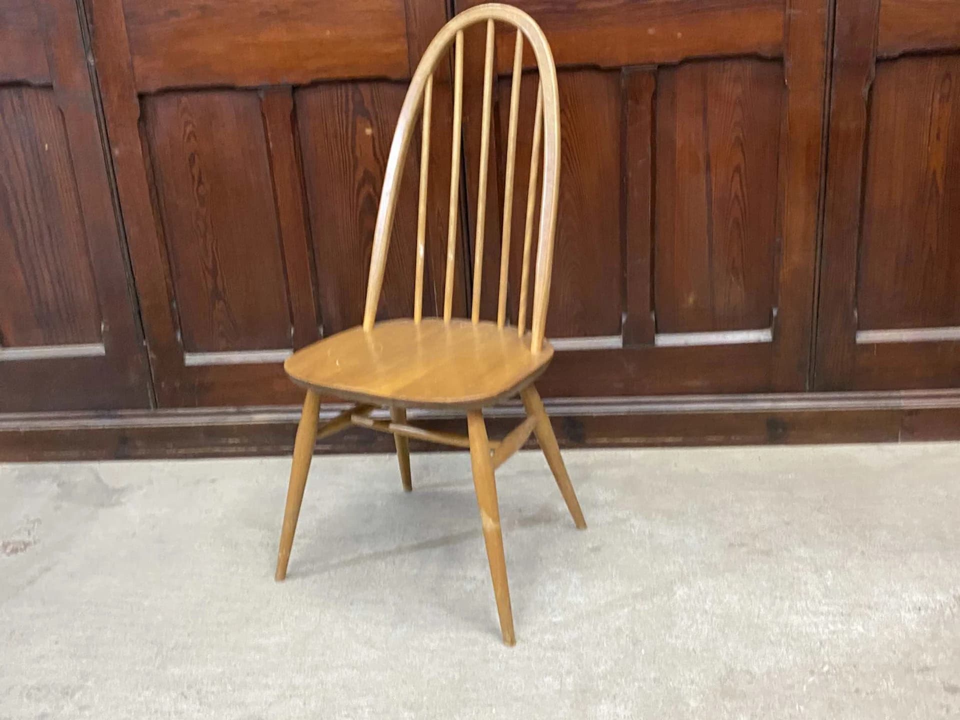 クエーカーチェア｜ビーチ材・エルム材・1960年代 幅広座面のダイニングチェア ERCOL（アーコール）