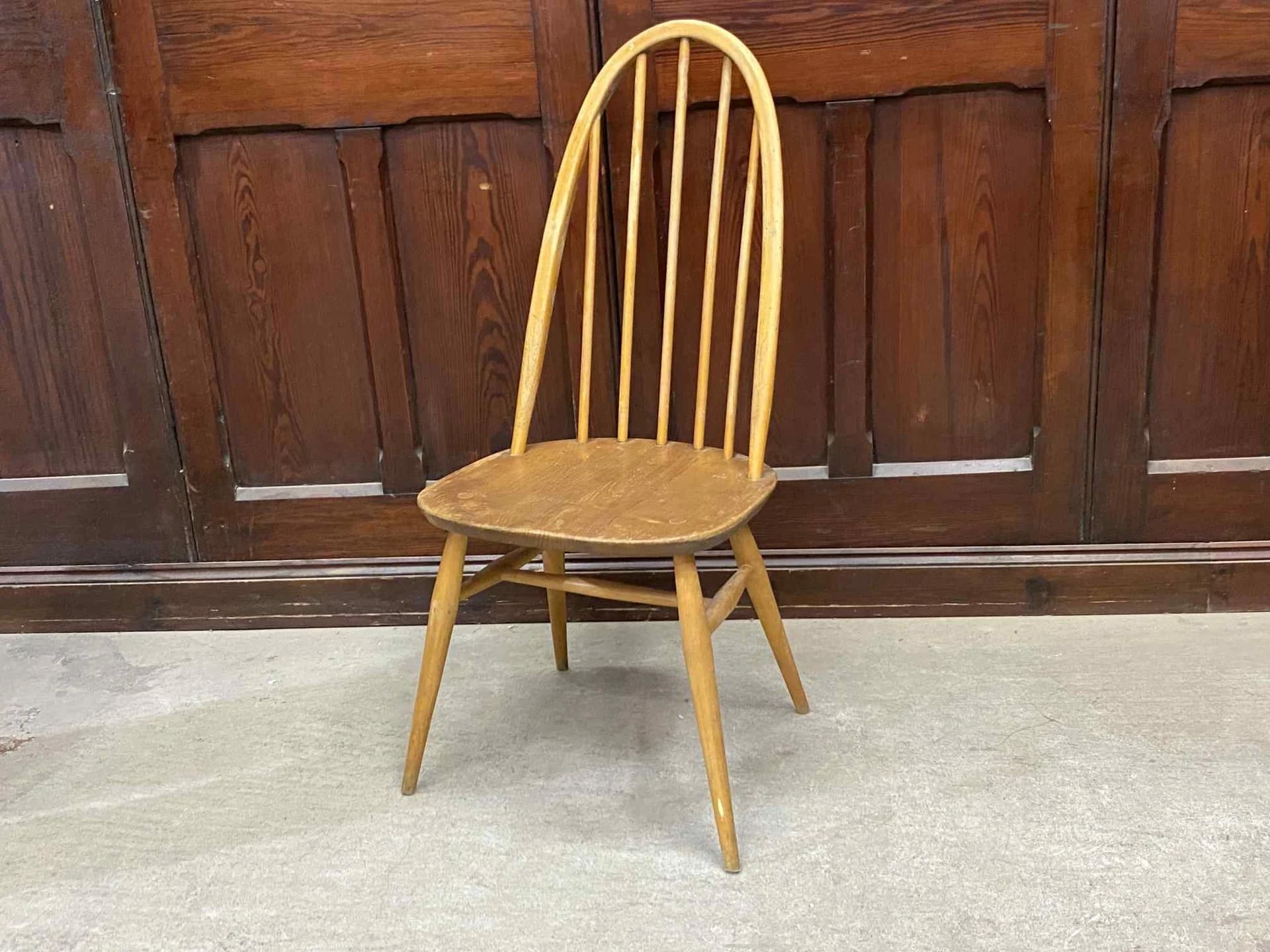 クエーカーチェア｜ビーチ材・エルム材・1960年代 背もたれ美しいウィンザー様式 ERCOL（アーコール）