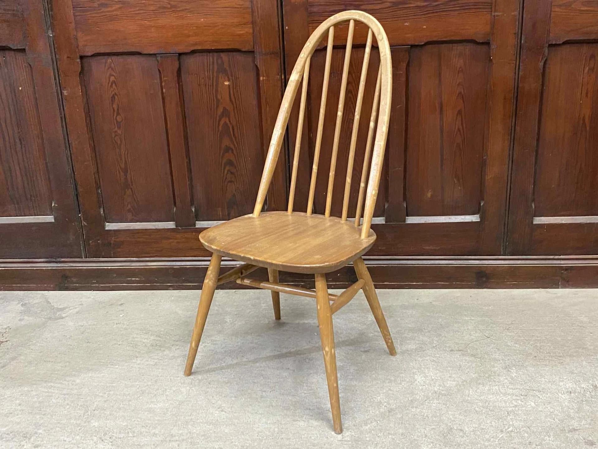クエーカーチェア｜ビーチ材・エルム材・1960年代 ハイバックのウィンザーチェア ERCOL（アーコール）