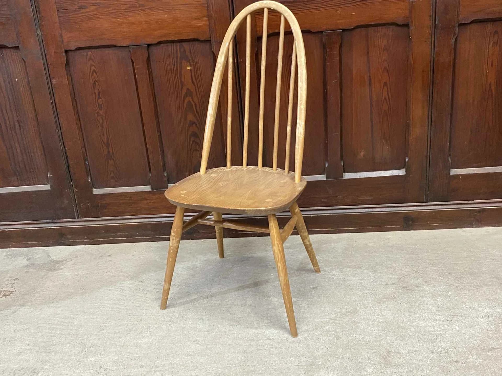 クエーカーチェア｜ビーチ材・エルム材・1960年代 ハイバックのウィンザーチェア ERCOL（アーコール）
