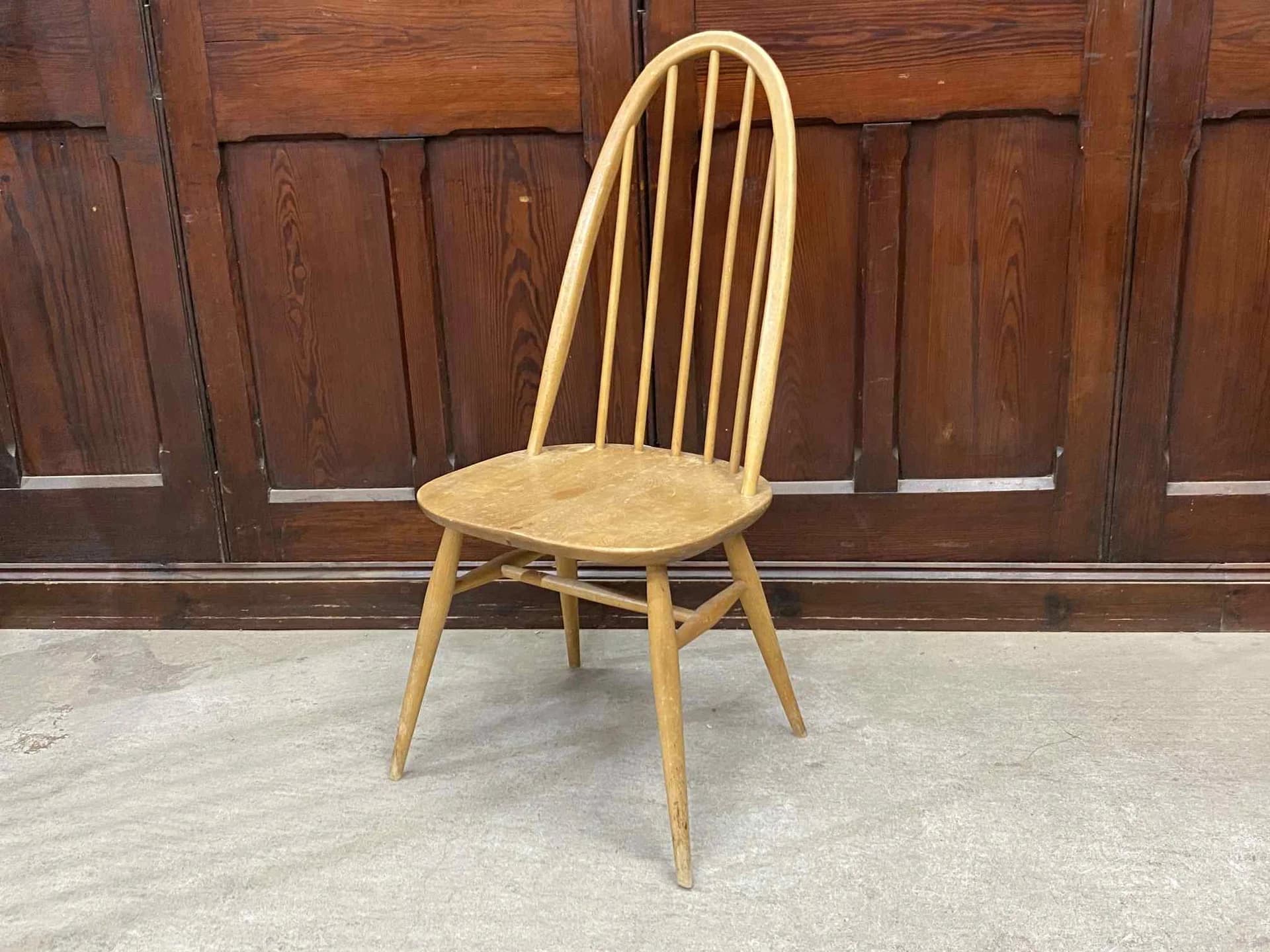 クエーカーチェア|ビーチ材・エルム材・1960年代 幅広座面のダイニングチェア ERCOL(アーコール)