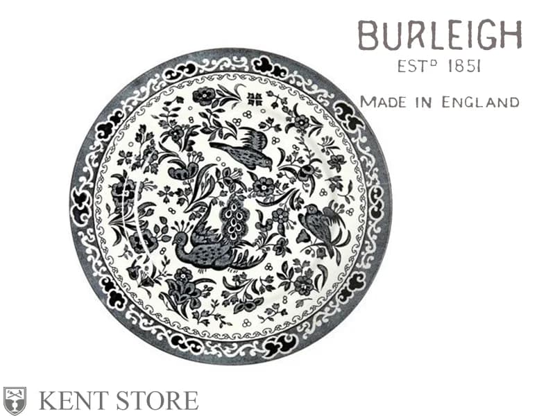 プレート|ブラックリーガルピーコック 17.5cm BURLEIGH(バーレイ)
