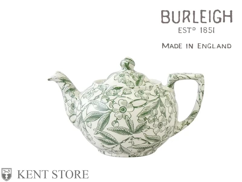 ティーポットS|ブリティッシュグリーンのプルナス BURLEIGH(バーレイ)