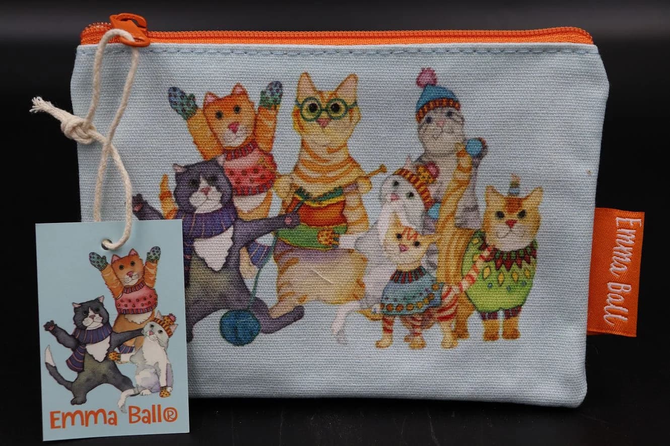 ミニポーチ｜Three Kittens 約8.5×14cm EMMA BALL（エマ・ボール）