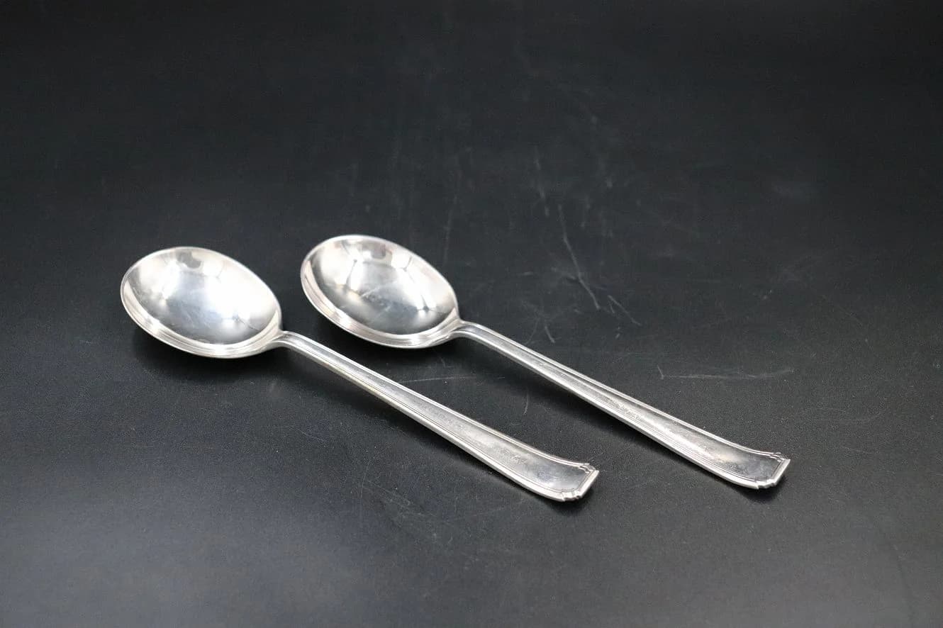 スープスプーン|銀めっき・1930年代 直線柄のCONDUIT 1本売り