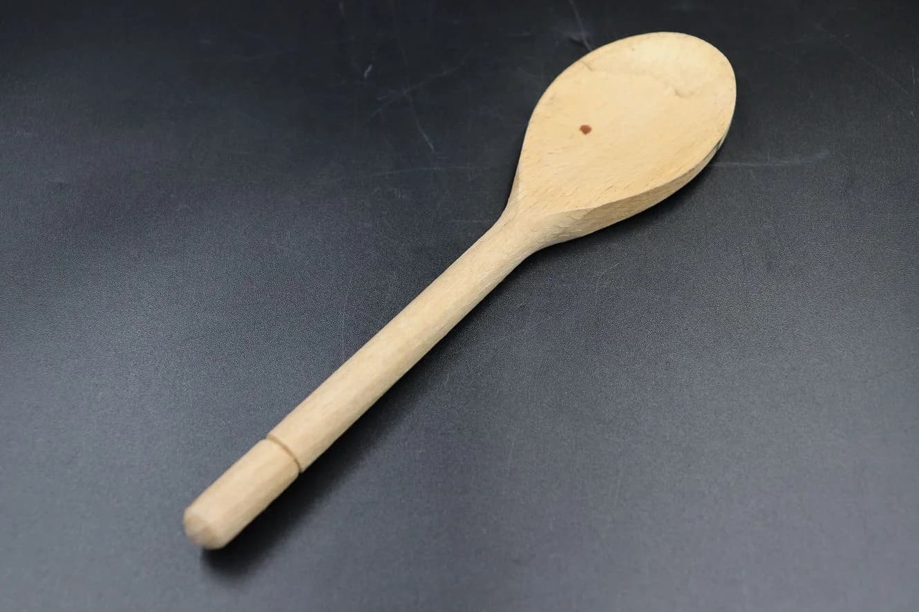 ウッドスプーン|木製・1980年代 匙面の広い20.5cm