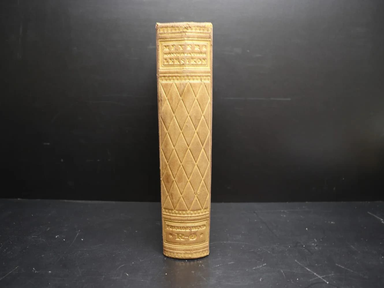 古書|MEYERS KONVERSATIONS-LEXIKON 格子模様の背 24.5cm