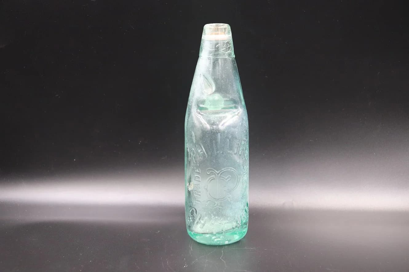 ラムネボトル|ガラス・1970年代 コッドボトル 22.2cm