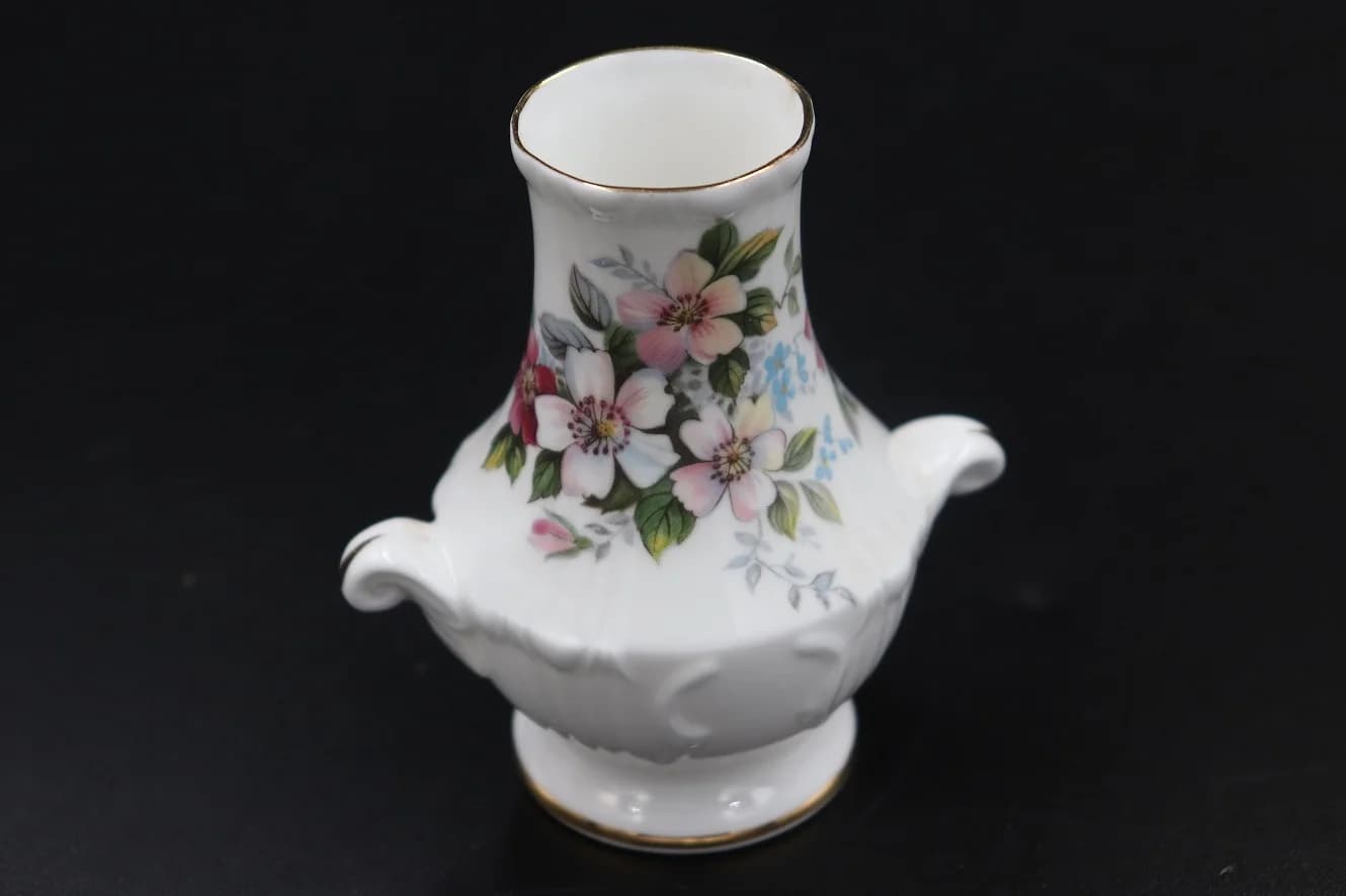 フラワーベース|セラミック・1950年代 花柄の小ぶりな一輪挿し 8.5cm