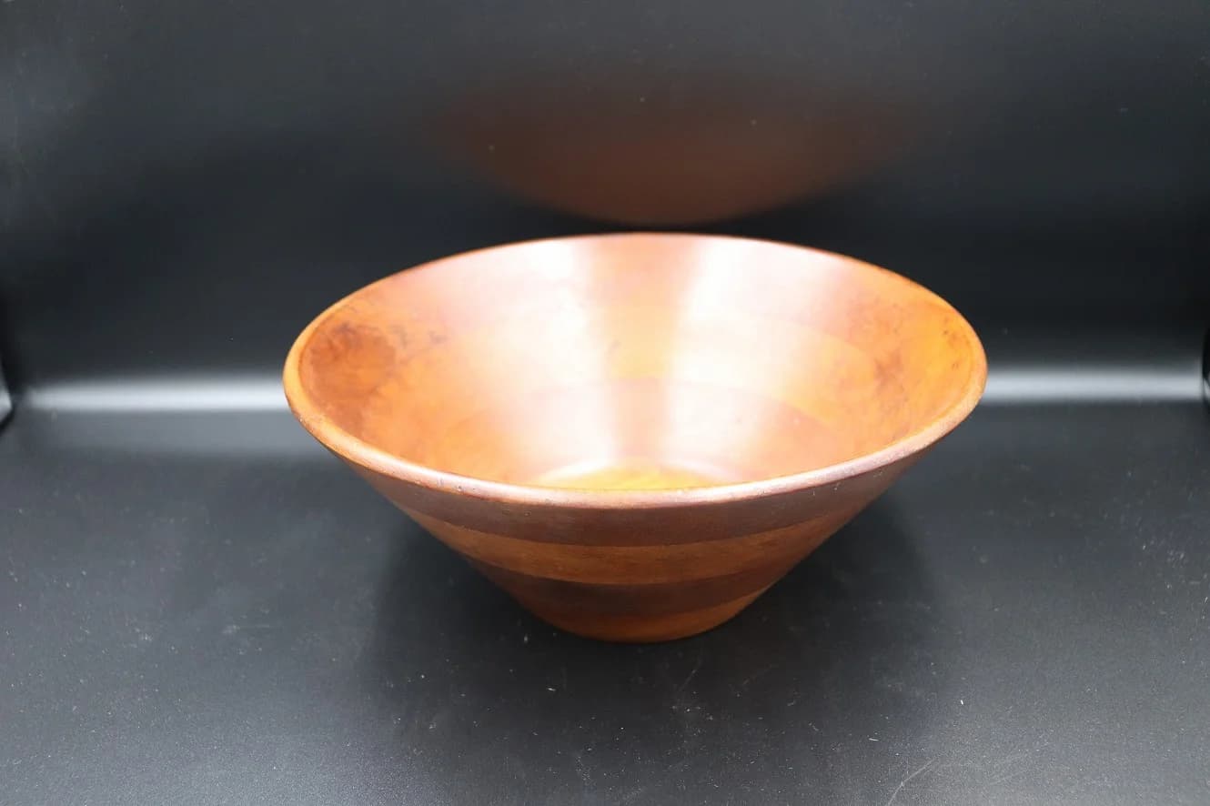 フルーツボウル|1970年代 ウォルナットの円錐形 24cm