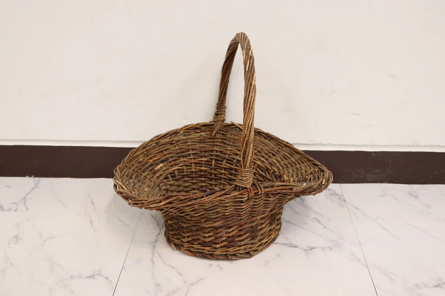 バスケット|ウィッカー 持ち手付きの43cm
