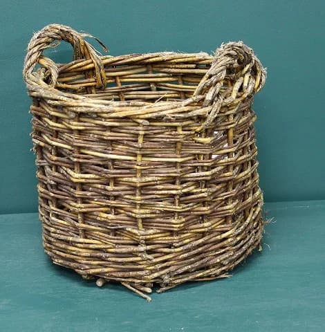 ウィッカーバスケット|1950年代 太編みの丸型 30cm