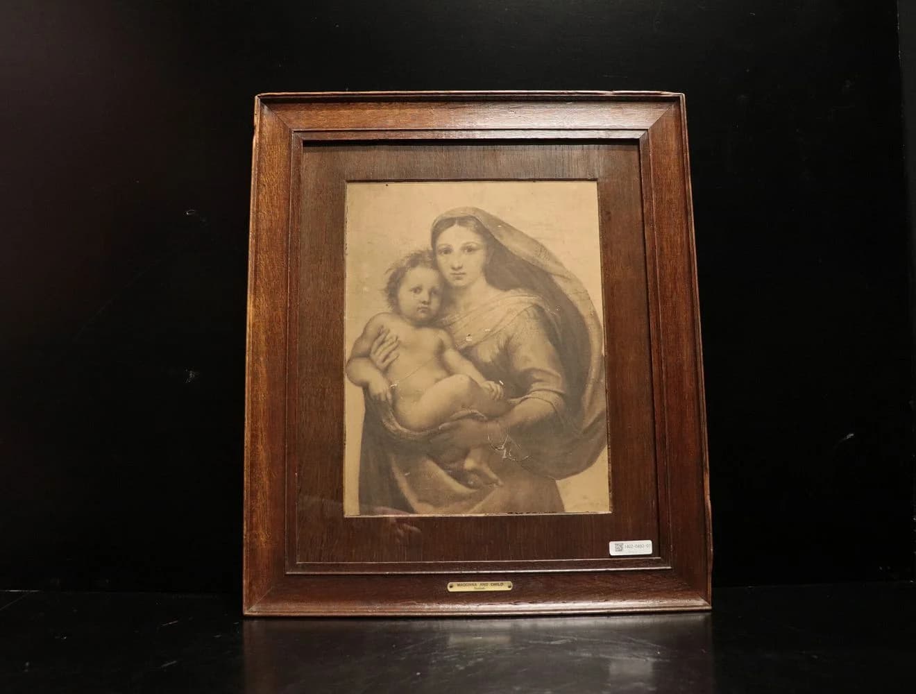 プリント|1930年代 聖母子の版画 44×51.5cm