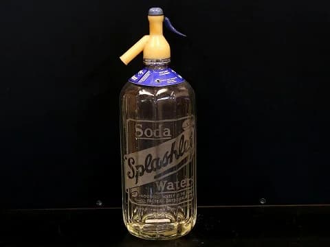 ソーダサイフォン|ガラス・1930年代 Splashlet Soda Waters 高さ32.5cm