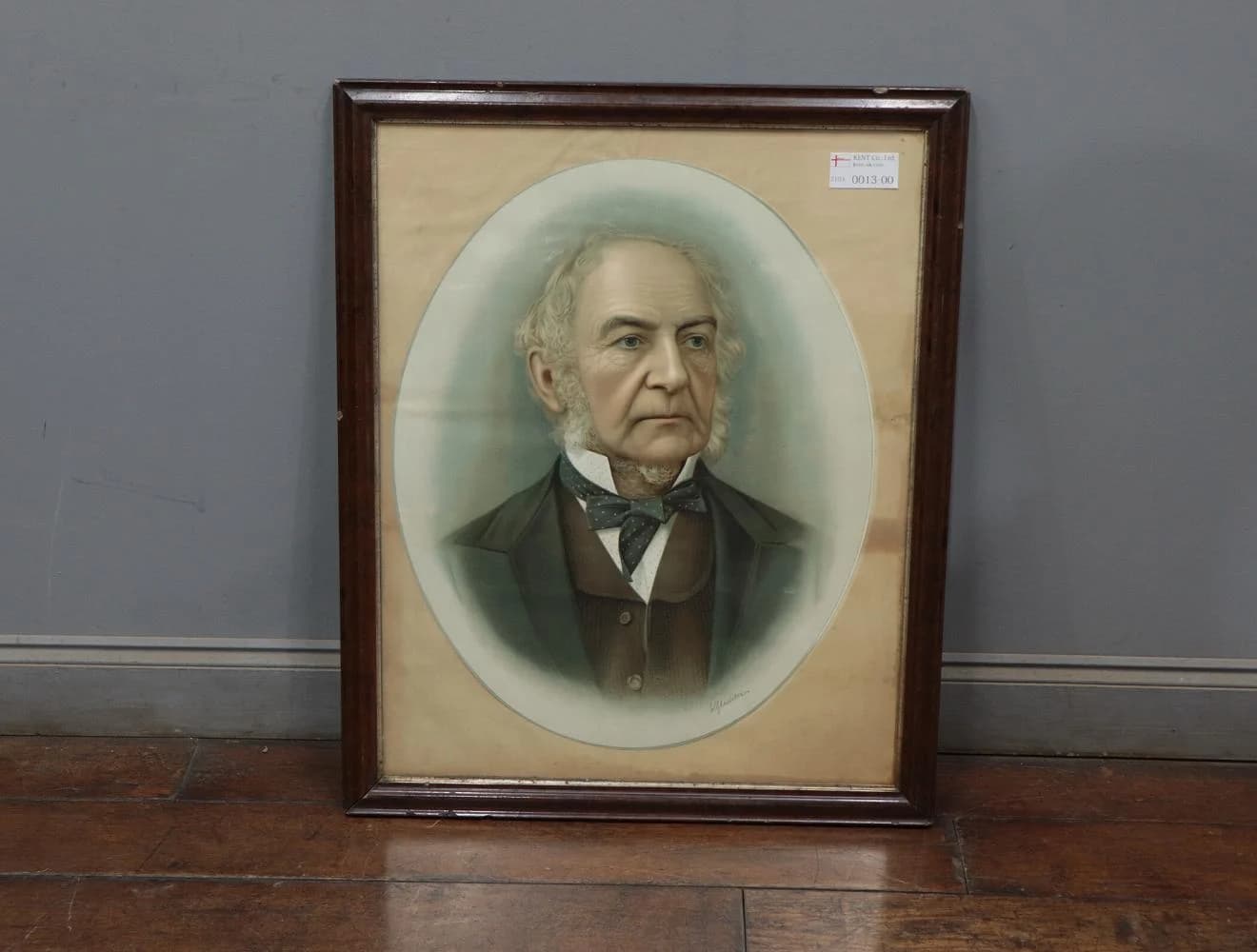 プリント|1930年代 楕円に収まる紳士の肖像 61×75cm