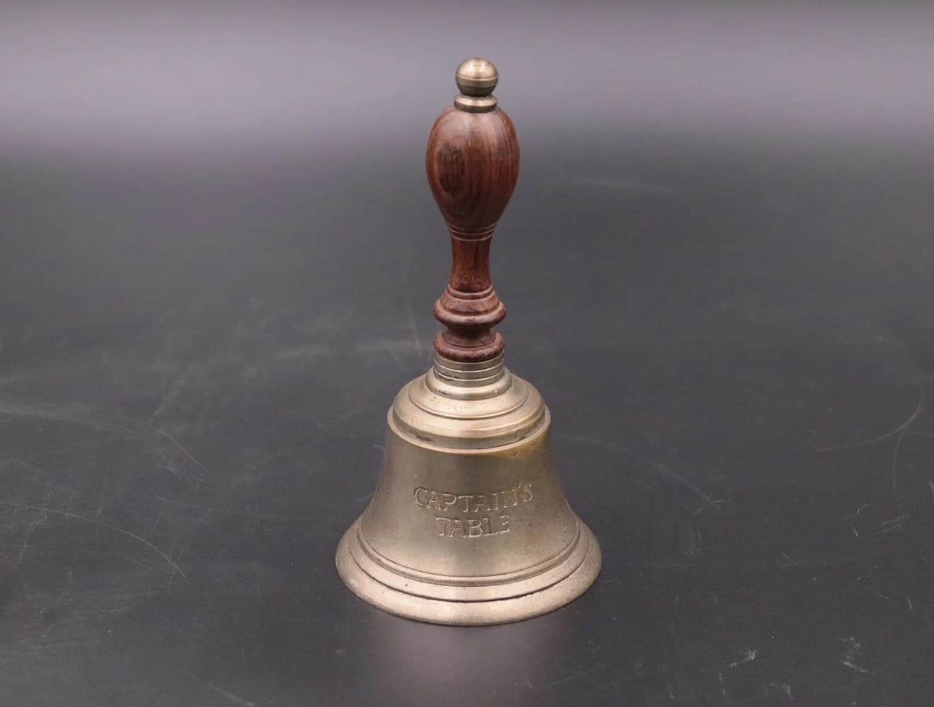 ベル|1970年代 木の握りの真鍮ベル 17cm
